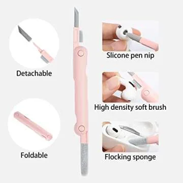 7 in 1 Electronic Cleaner kit - Keyboard Cleaner, Keyboard Cleaning Kit, Laptop Cleaner with Brush, Electronic Cleaner for Airpods pro/Laptop/Phone/Computer/Screen (Give Away a Flannel Cloth) Pink