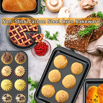5-Piece Nonstick Baking Pans for Versatile Home Baking