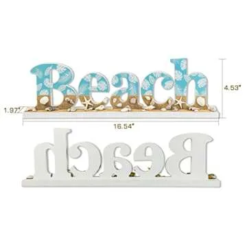 SAILINGSTORY Beach Sign Coastal Decor Beach Decoration for Home Nautical Decor