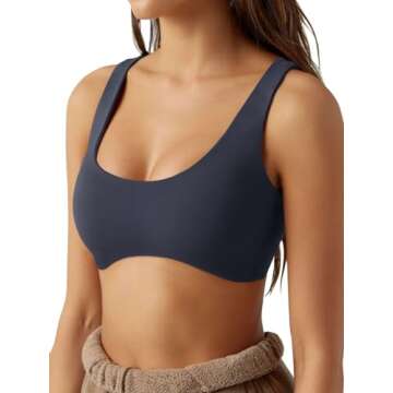 LASLULU Womens Sports Bra Medium Impact Sexy Backless Yoga Padded Bras Workout Crop Top for Teen Gir...