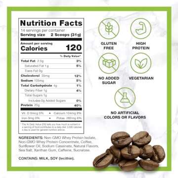 Chike Original High Protein Iced Coffee, 20 G Protein, 2 Shots Espresso, 1 G Sugar, Keto Friendly and Gluten Free, 14 Servings (15.1 Ounce)