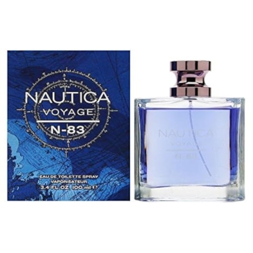 Nautica Voyage N-83 Eau de Toilette Spray for Men - Fresh Aquatic Scent, 3.4 Fl Oz