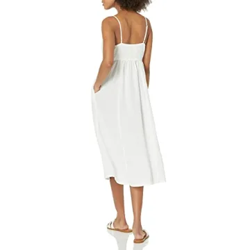 The Drop Women's Maci Strappy Midi Dress in White