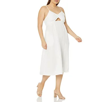 The Drop Women's Maci Strappy Midi Dress in White