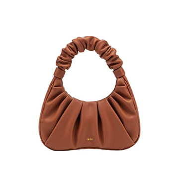 JW PEI Women's Gabbi Ruched Hobo Handbag - Chic Dark Brown Style
