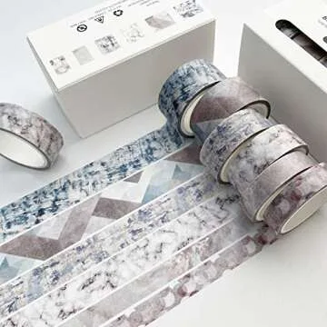 YUBBAEX Plaid Washi Tape Set for Creative Projects