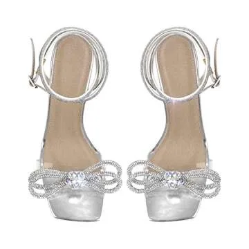 Richealnana Women's Sparkly Rhinestones Party Sandals