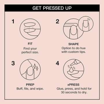 OPI xPRESS/ON I Want It, I Got It | Glitter Silver Long Almond French Tip Press On Nails | With Nail Glue | Long Lasting, Reusable, Non-damaging