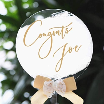 UNIQOOO Acrylic Cake Toppers for Elegant Celebrations
