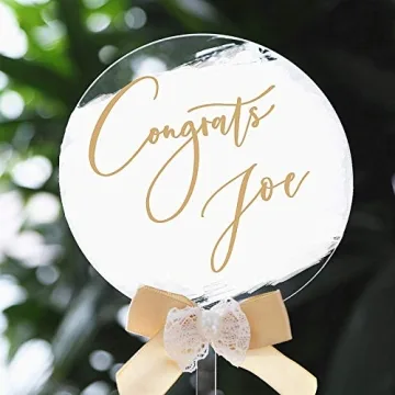 UNIQOOO Acrylic Cake Toppers for Elegant Celebrations