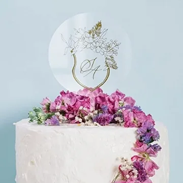 UNIQOOO Acrylic Cake Toppers for Elegant Celebrations