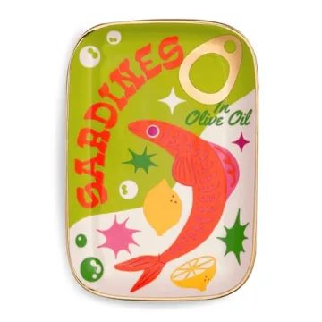 ban.do Novelty Trinket Tray, Ceramic Jewelry Dish, Small Decorative Tray for Keys or Decor, Cute Cat...