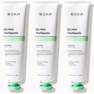 Boka Fluoride Free Toothpaste Nano Hydroxyapatite, Helps Remineralize, Appropriate for Sensitive Tee...
