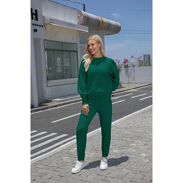 ETCYY NEW Women's Sweater Sets 2 Piece Outfits Lounge Sets with Knit Sweater Tops and Sweatpants