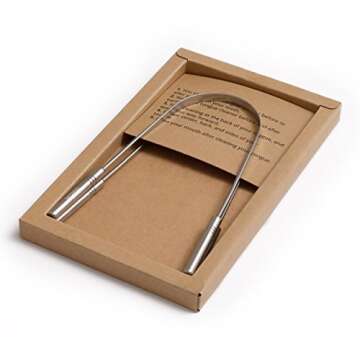 Wowe Lifestyle Tongue Scraper Cleaner - Eco-Friendly Metal - Get Rid of Bad Breath, and Halitosis - Pack of 2 (Stainless Steel)