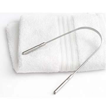 Wowe Lifestyle Tongue Scraper Cleaner - Eco-Friendly Metal - Get Rid of Bad Breath, and Halitosis - Pack of 2 (Stainless Steel)