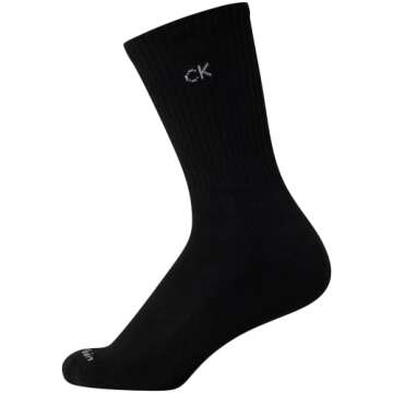 Calvin Klein Women's Athletic Crew Socks - 6 Pack, Size 4-10