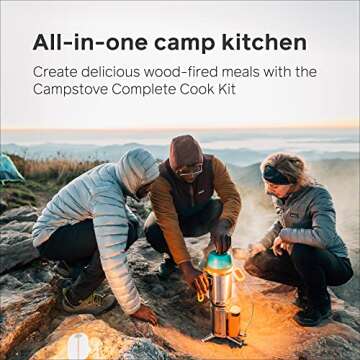 BioLite CampStove 2+ Wood Burning, Electricity Generating & USB Charging Camp Stove, Complete Kit