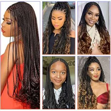 6 Pack Braiding Hair Pre Stretched French Curly Braiding Hair Crochet Braids Easy Braid Crochet Hair Goddess Curl Braid Soft Yaki Straight Hair For Braiding (22inch（pack of 6）, #4)