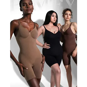 PUMIEY Women's Sculpting Bodysuit Tummy Control Butt Lift
