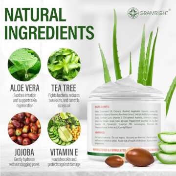 Acne Treatment Face Cream - Acne Spot Treatment for Face & Acne Dots - Tea Tree Oil for Acne - Natur...