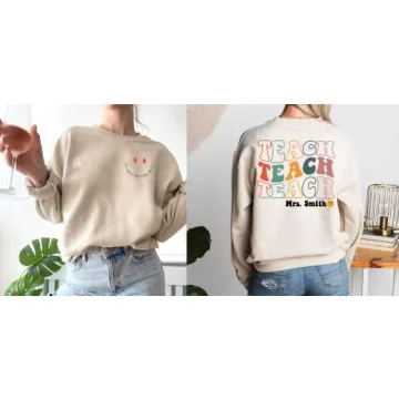 Custom Teacher Sweatshirt - Personalize with Name & Love