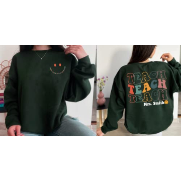 Custom Teacher Sweatshirt - Personalize with Name & Love