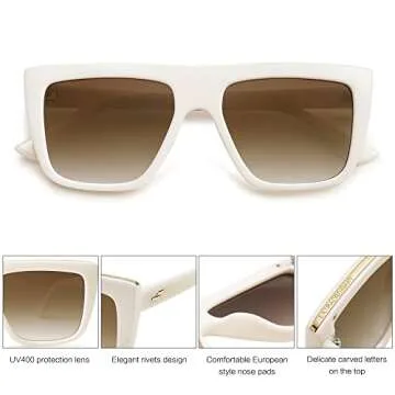 Stylish SOJOS Flat Top Sunglasses for All - UV400 Protection