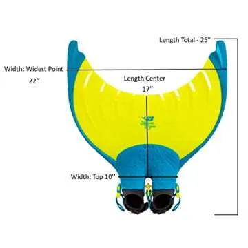 Adult Mermaid Linden Monofin by Body Glove - Yellow Green