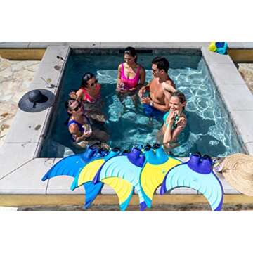 Adult Mermaid Linden Monofin by Body Glove , Yellow/Green, Large/X-Large