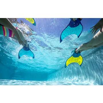 Adult Mermaid Linden Monofin by Body Glove , Yellow/Green, Large/X-Large