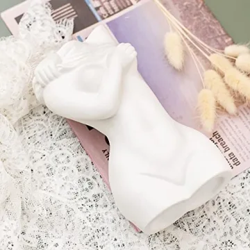 White Ceramic Female Body Vase for Modern Home Decor