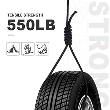 WEREWOLVES 550lb Paracord for Camping & Crafting 100FT