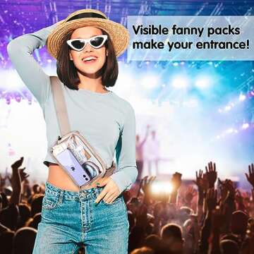 Stylish Clear Fanny Pack for Festivals and Events