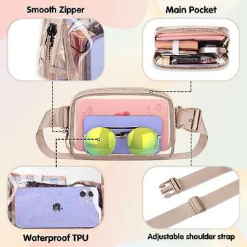 Stylish Clear Fanny Pack for Festivals and Events