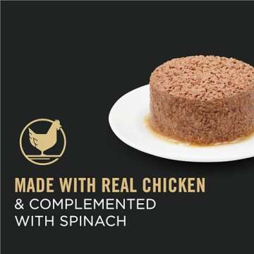 Purina Pro Plan Grain Free Wet Cat Food, Chicken & Spinach