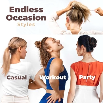 Durable Spiral Hair Ties for Thick Hair - No Crease Design