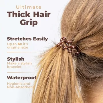 Durable Spiral Hair Ties for Thick Hair - No Crease Design