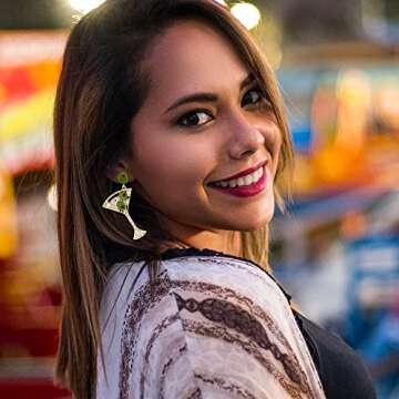 MADISON TYLER Cute Cheer Goblet Dangle Earrings for Women Trendy | Fun Pave Rhinestone Martini Glass Earrings for Women