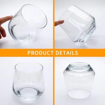 Cadamada 13oz Stemless Wine Glasses Set of 12 for All Drinks