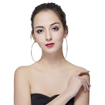 Hypoallergenic Extra Large Basketball Hula Hoop Earrings