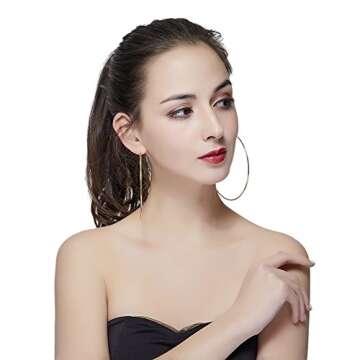 Hypoallergenic Extra Large Basketball Hula Hoop Earrings