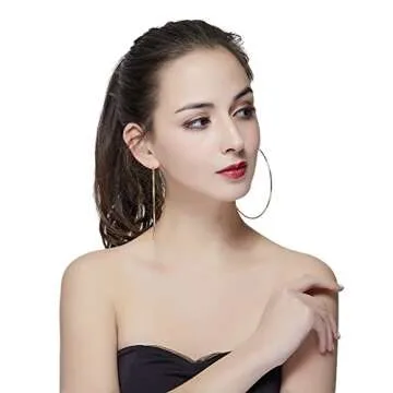 Hypoallergenic Extra Large Basketball Hula Hoop Earrings