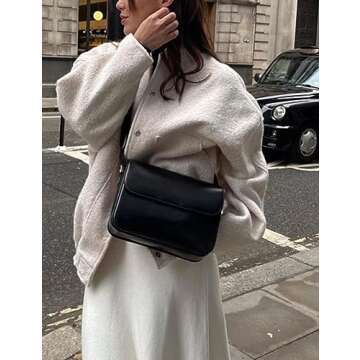 Kissonic Womens Wool Blend Jacket Oversized Bomber Jacket Casual Stand Collar Button Down Varsity Shacket Coat Outerwear(Beige-L)