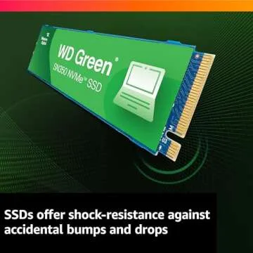 Western Digital 1TB WD Green SN350 NVMe Internal SSD Solid State Drive - Gen3 PCIe, QLC, M.2 2280, Up to 3,200 MB/s - WDS100T3G0C