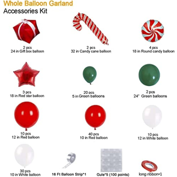 Christmas Balloon Garland Arch Kit for Party Decor