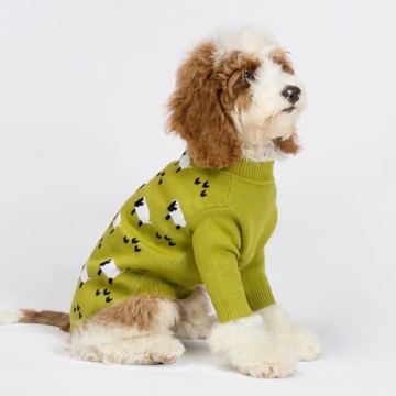 Fitwarm Funny Sheep Dog Sweater, Thermal Winter Clothes for Small Dogs, Boy, Girl - Dog Holiday Pull...