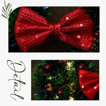 VISSTREE Dark Green LED Mouse Ear Headband for Christmas Fun