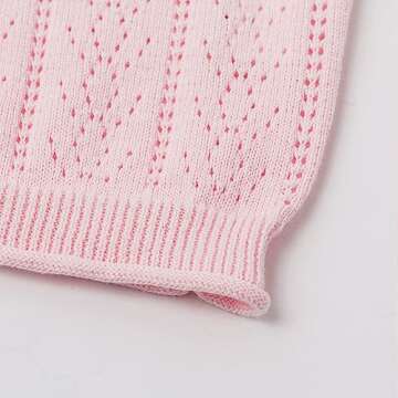 Simplee kids Baby Girl Thin Sweater Solid Cardigans Baby Girls Long Sleeve Coat Cardigan for Spring 3-6 Months White Pink Purple