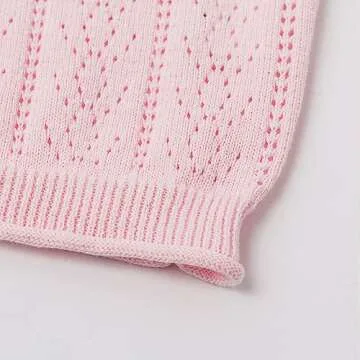 Simplee kids Baby Girl Thin Sweater Solid Cardigans Baby Girls Long Sleeve Coat Cardigan for Spring 3-6 Months White Pink Purple